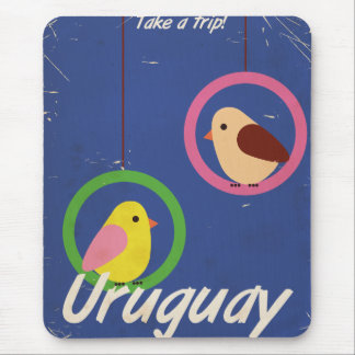Alfombrilla De Ratón Cartel vintage de viaje a Uruguay