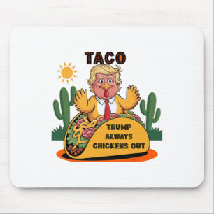 Alfombrilla De Ratón Cartoon Taco -trump Siempre se Echa para Atrás