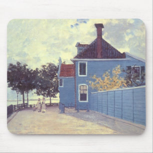 Alfombrilla De Ratón Casa azul en Zaandam de Claude Monet