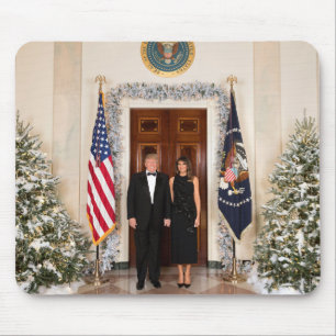 Alfombrilla De Ratón Casa Blanca de los Navidades de Donald y Melania T