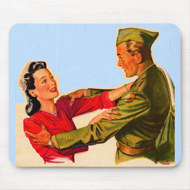 Alfombrilla De Ratón Casa de la Segunda Guerra Mundial de los años 1940 (Frente)