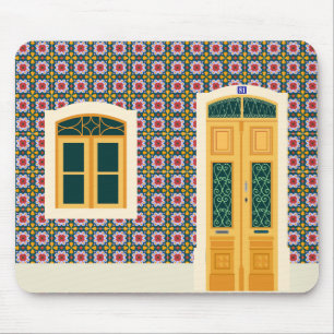 Alfombrilla De Ratón Casa de Lisboa con azulejos