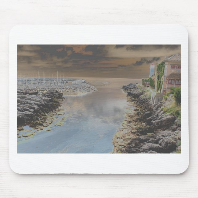 Alfombrilla De Ratón Casa de luz en Cascais Portugal (Frente)