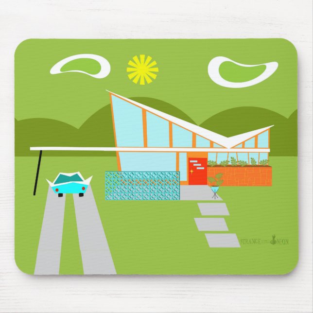 Alfombrilla De Ratón Casa retra Mousepad del Palm Springs (Frente)