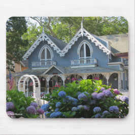 Alfombrilla De Ratón Casa victoriana en azul - Viñetería de Martha