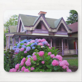 Alfombrilla De Ratón Casa victoriana morada - Viñedo de Martha