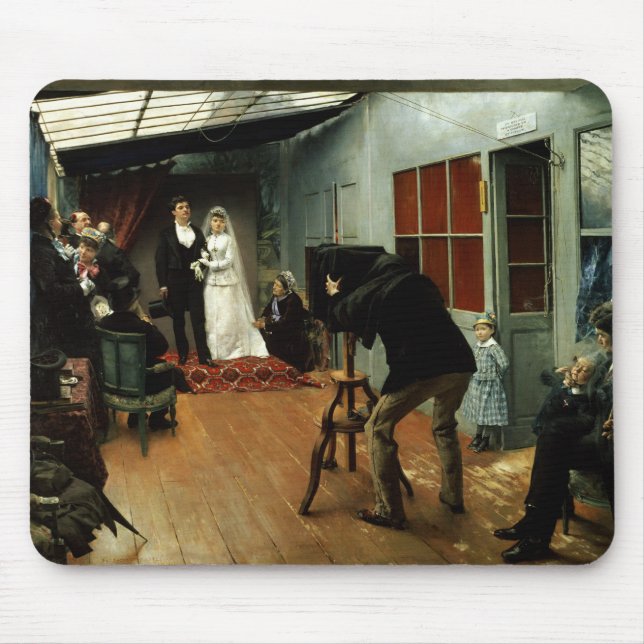 Alfombrilla De Ratón Casandose en el fotógrafo, 1878-9 (Frente)