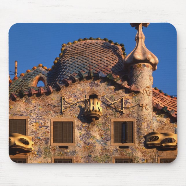 Alfombrilla De Ratón Casas Batilo, arquitectura de Gaudi, Barcelona, (Frente)