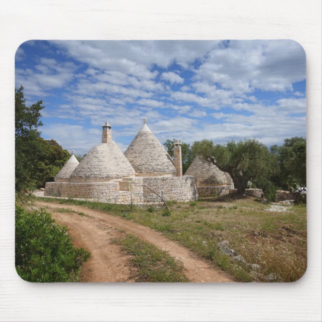 Alfombrilla De Ratón Casas de Trulli en Puglia/Apulia (Frente)