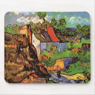 Alfombrilla De Ratón Casas en Auvers de Vincent van Gogh