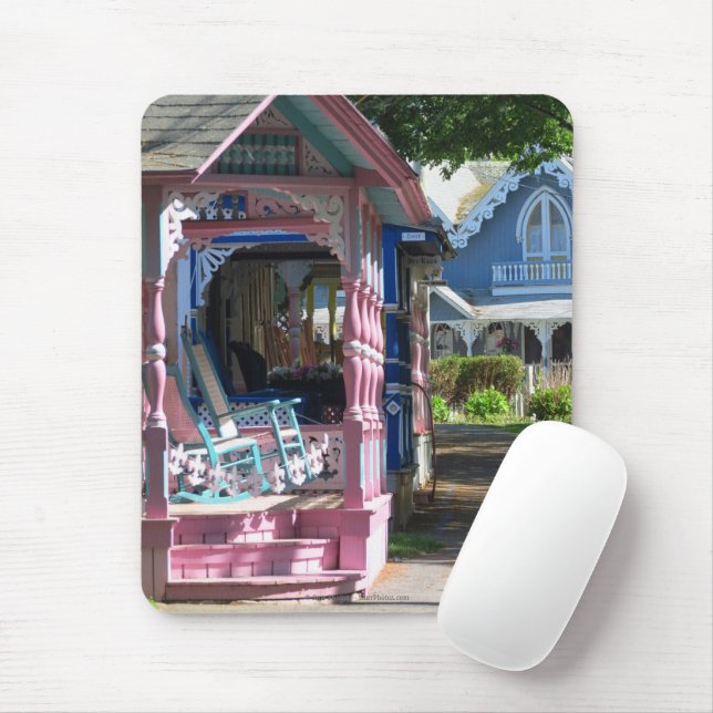 Alfombrilla De Ratón Casas en fila - Viñedo de Martha (Con ratón)