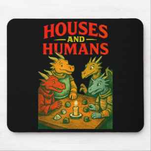 Alfombrilla De Ratón Casas Y Humanos Juegos Divertidos Rpg Jugador Homb