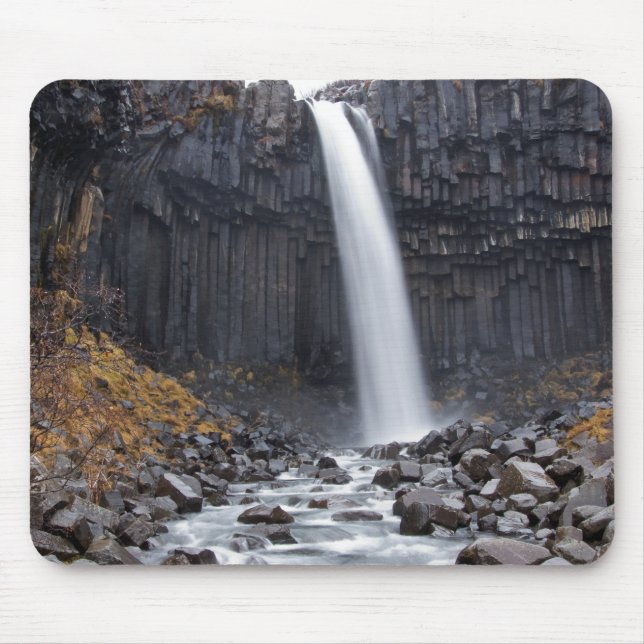 Alfombrilla De Ratón Cascada de Svartifoss en el mousepad de Islandia (Frente)