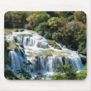 Alfombrilla De Ratón Cascada en el Parque Nacional Krka - Dalmatia, Cro