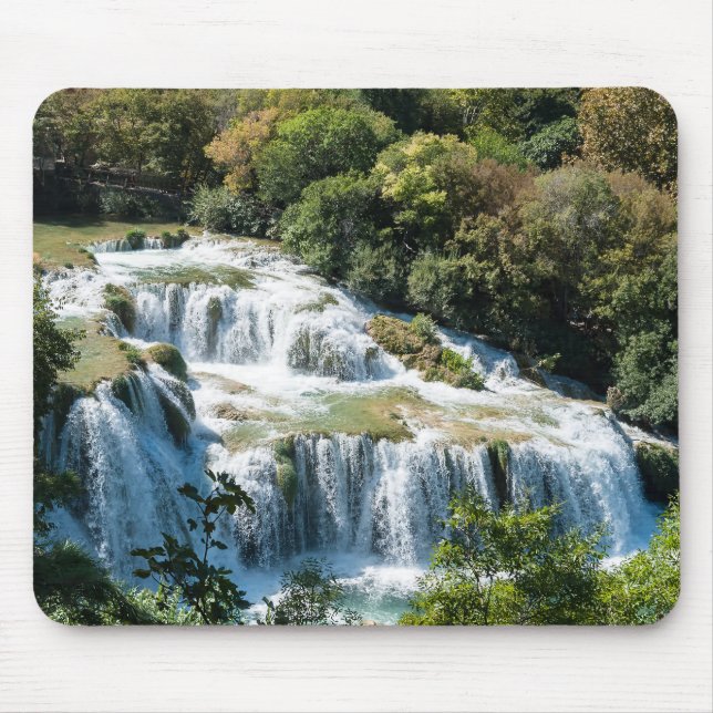 Alfombrilla De Ratón Cascada en el Parque Nacional Krka - Dalmatia, Cro (Frente)