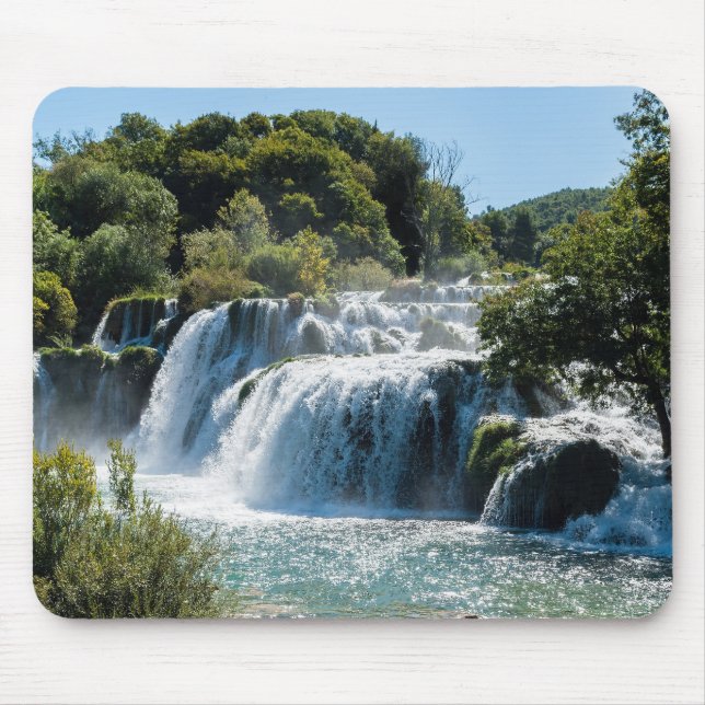 Alfombrilla De Ratón Cascada en el Parque Nacional Krka - Dalmatia, Cro (Frente)