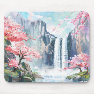 Alfombrilla De Ratón Cascada en primavera