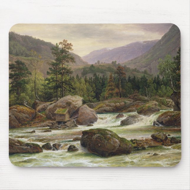 Alfombrilla De Ratón Cascada noruega, 1840 (Frente)