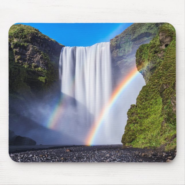 Alfombrilla De Ratón Cascada y arcoíris (Frente)