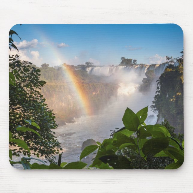 Alfombrilla De Ratón Cascadas de Iguazú con el arco iris, la Argentina (Frente)