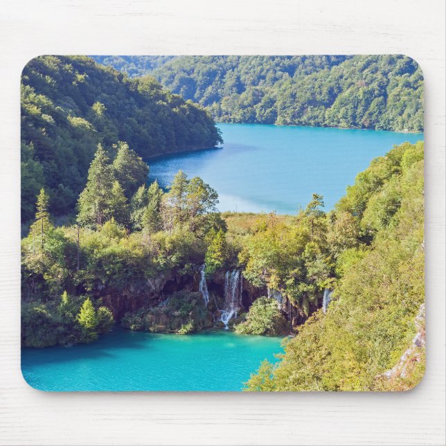 Alfombrilla De Ratón Cascadas en el Parque Nacional Plitvice - Croacia (Frente)