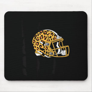 Alfombrilla De Ratón Casco de fútbol americano con estampado de leopard