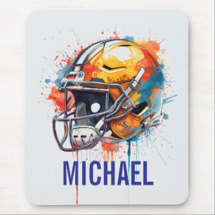 Alfombrilla De Ratón Casco de fútbol motivacional inspirador nombre