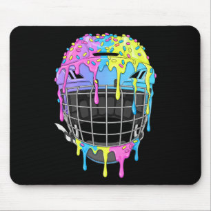 Alfombrilla De Ratón Casco de Hockey Helado Goteante Para Niño Jugador