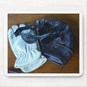 Alfombrilla De Ratón Casco de vuelo, gafas y guantes