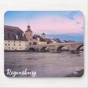 Alfombrilla De Ratón Casco histórico de Regensburg, Alemania