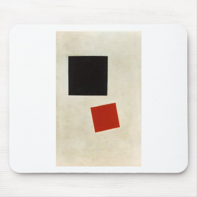 Alfombrilla De Ratón Casilla negra y Plaza Roja de Kazimir Malevich (Frente)