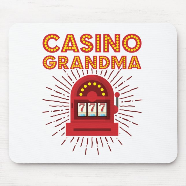 Alfombrilla De Ratón Casino Grandma Slot Machine Gambling Abuela (Frente)