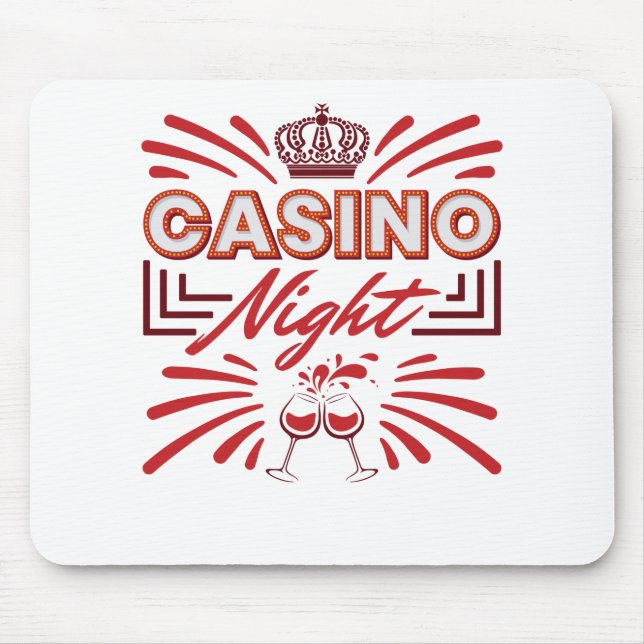 Alfombrilla De Ratón Casino Night Fiesta Gambling Lover (Frente)