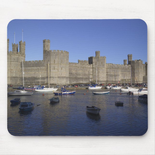 Alfombrilla De Ratón Castillo de Caernarfon, Gwynedd, Gales (RF) (Frente)