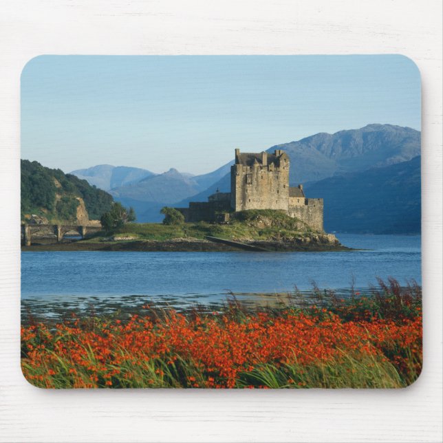 Alfombrilla De Ratón Castillo de Eilean Donan, montañas, Escocia 3 (Frente)