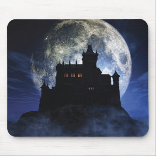 Alfombrilla De Ratón Castillo de fantasía durante la noche