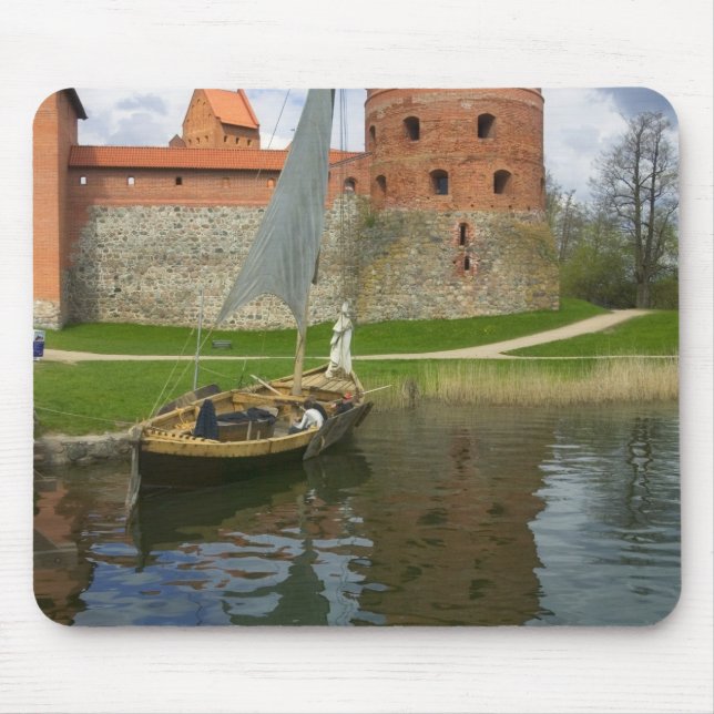 Alfombrilla De Ratón Castillo de la Isla junto al lago Galve, Trakai, L (Frente)
