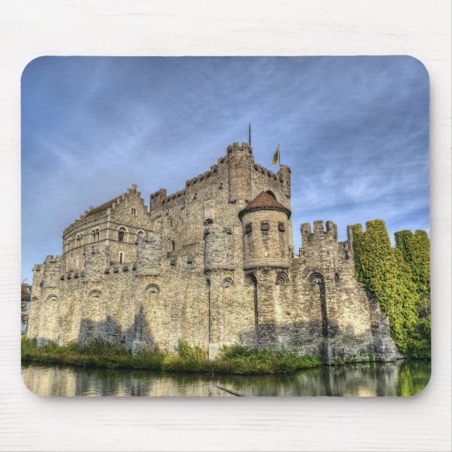 Alfombrilla De Ratón castillo en Gante (Frente)