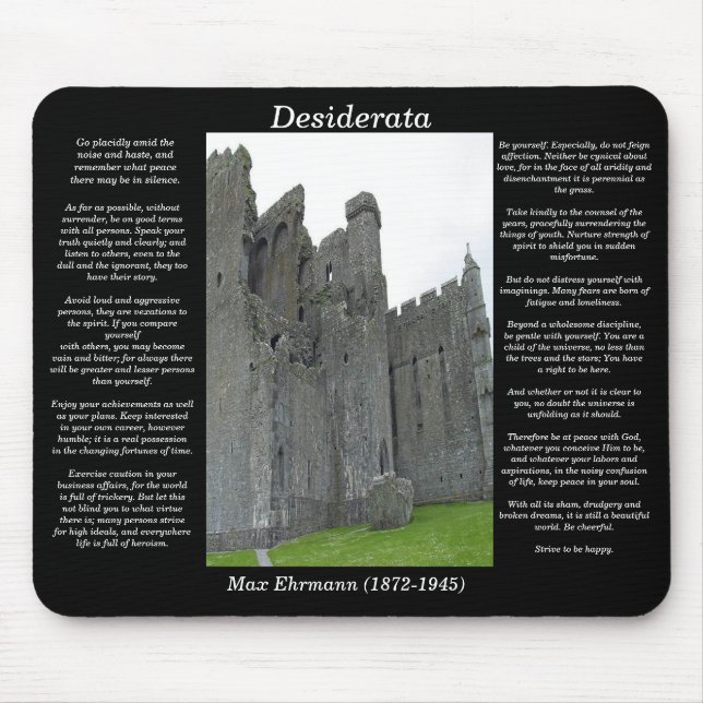 Alfombrilla De Ratón Castillo inglés viejo Mousepad de los DESIDERÁTUMS (Frente)