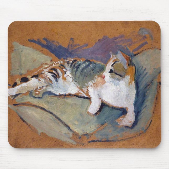 Alfombrilla De Ratón Cat, August Macke Mouse Pad (Frente)