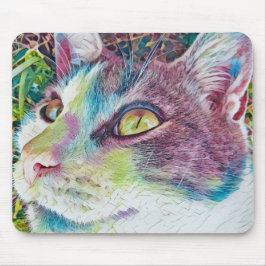 Alfombrilla De Ratón Cat Face Art Kitty Mouse Pad