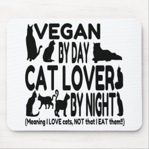 Alfombrilla De Ratón Cat Lover Vegan Funny