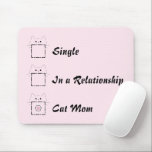 Alfombrilla De Ratón Cat Mom Cute Cat Pink<br><div class="desc">You can personalize the text and change the color by clicking the "Personalize" button. Have a lovely day!</div>