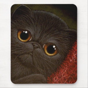 Alfombrilla De Ratón CAT PERSA NEGRO Mousepad del GATITO