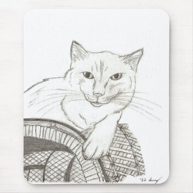 Alfombrilla De Ratón Cat Ragdoll Portrait Mousepad (Frente)