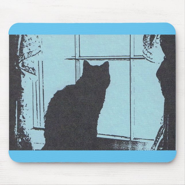 Alfombrilla De Ratón Cat Silhouette (Frente)