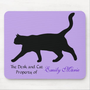 Alfombrilla De Ratón Cat Walk Silhouette: Desk of