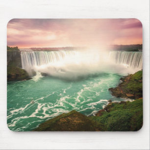 Alfombrilla De Ratón Cataratas del Niágara, atardecer de Canadá estiliz