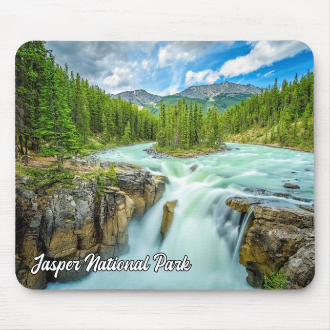Alfombrilla De Ratón Cataratas Sunwapta, Parque Nacional Jasper (Frente)
