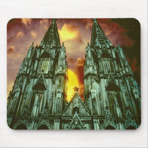 Alfombrilla De Ratón Catedral de Colonia con el sol